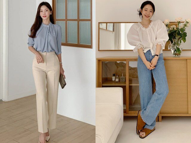 Áo blouse giúp tổng thể trở nên mềm mại khi phối cùng hai kiểu quần này. Những chi tiết nhẹ nhàng tạo cảm giác nữ tính hơn. Set đồ vừa giữ được sự thanh lịch vừa có điểm nhấn, phù hợp với những ngày cần vẻ ngoài tinh tế nhưng không quá cứng nhắc.