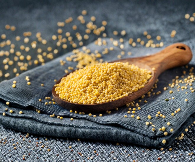 Hạt kê từ lâu được mệnh danh là “ngũ cốc vàng” nhờ sở hữu nguồn dưỡng chất phong phú, bao gồm protein thực vật, vitamin nhóm B, chất xơ cùng nhiều khoáng chất thiết yếu như sắt, magie và kẽm. Đặc biệt, loại ngũ cốc này không chứa gluten, phù hợp với nhiều chế độ ăn uống lành mạnh.