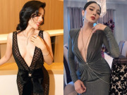 Lệ Quyên diện đầm xẻ, thả rông khoe vòng một