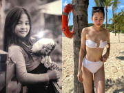 Hoa hậu Việt Nam xinh từ bé diện bikini khoe chân dài mướt mắt, 23 tuổi mua nhà mặt phố tặng bố mẹ