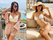 Giải trí - Mỹ nhân Hà thành diện bikini khoe dáng đẹp mê hoặc, U45 viên mãn bên chồng Tây và 2 con lai xinh như thiên thần