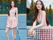 Thời trang - Hoa hậu Thanh Thảo diện váy ngắn khoe dáng khi chơi tennis