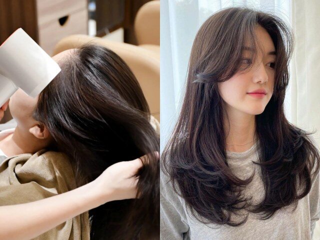 Để tóc ẩm quá lâu sau khi gội dễ khiến chân tóc nhanh xẹp và bết hơn. Vì vậy, chị em nên sấy khô hoàn toàn, đặc biệt ở phần da đầu để tóc giữ độ bồng bềnh lâu hơn.
