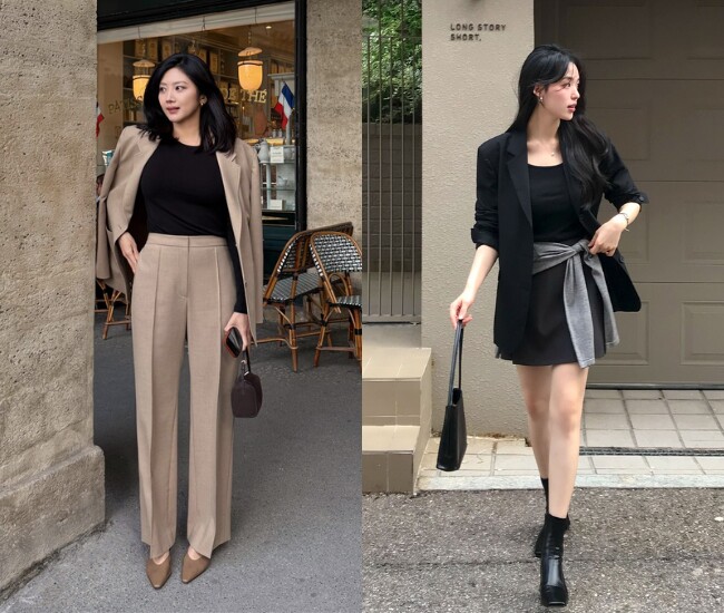 Blazer dáng suông được yêu thích nhờ vẻ ngoài hiện đại và dễ ứng dụng. Thiết kế phom rộng nhẹ giúp tổng thể trông thanh thoát hơn mà không tạo cảm giác cứng nhắc. Khi phối cùng quần âu, chân váy hoặc quần jeans, outfit trở nên thời thượng và có gu hơn rõ rệt.