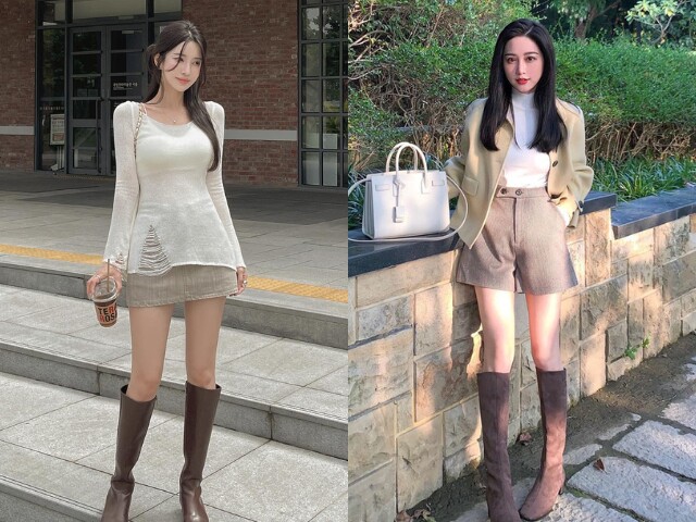 Boots màu nâu giúp outfit có điểm nhấn và trông thời trang hơn. Gam màu này tạo cảm giác mềm mại, dễ phối cùng quần jeans, chân váy hoặc váy liền hàng ngày.