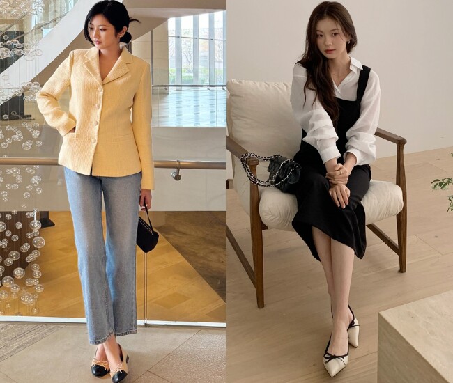 Giày búp bê giúp outfit trông nữ tính và nhẹ nhàng hơn. Thiết kế hiện đại, dễ phối cùng quần jeans hoặc chân váy khiến item này luôn được yêu thích.