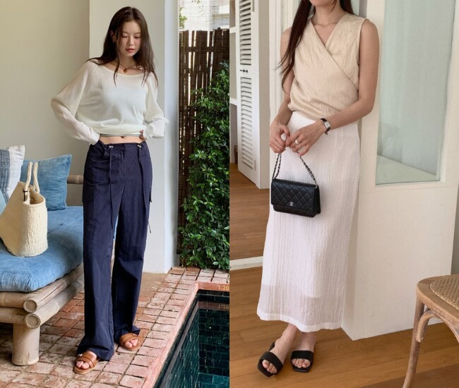 Dép lê bản to mang đến cảm giác phóng khoáng nhưng vẫn tinh tế. Thiết kế tối giản giúp item này dễ phối cùng váy, quần jeans hoặc quần linen.