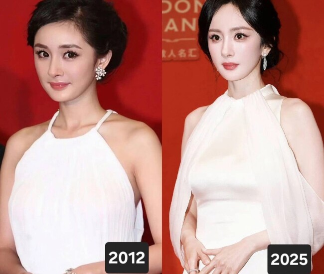 Bức ảnh Dương Mịch tái hiện hình ảnh của chính mình trong quá khứ từng gây sốt mạng xã hội vào năm 2025.