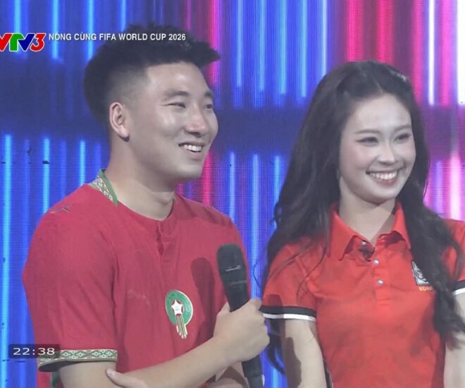 Nhan sắc xinh đẹp cùng nụ cười rạng rỡ của Lê Phương Quyên gây sốt tại Nóng cùng FIFA World Cup 2026.
