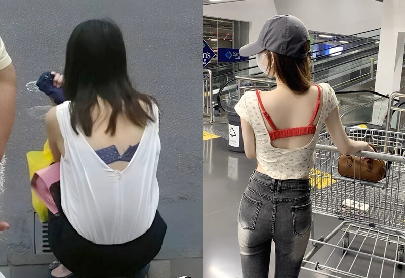 Thời tiết nóng bức khiến nhiều chị em ưu tiên những kiểu áo ngắn, trễ cổ, hở lưng hay khoét nách rộng để thoáng mát và dễ chịu hơn. Tuy nhiên, các thiết kế này cũng dễ khiến người mặc rơi vào tình huống kém duyên như lộ nội y nếu không phối phù hợp.