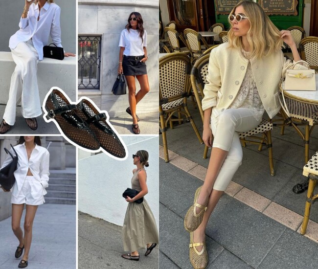 Giày búp bê lưới hay còn gọi là giày búp bê xuyên thấu đang trở thành xu hướng nổi bật trên street style toàn cầu. Từ fashionista đến sao hạng A, item này liên tục xuất hiện, tạo nên cơn sốt nhờ vẻ ngoài lạ mắt, tinh tế và dễ ứng dụng.