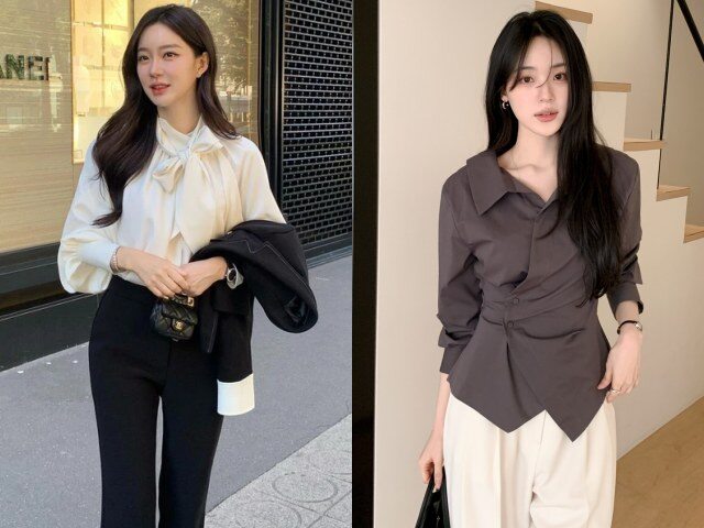 Áo blouse giúp quần âu trở nên mềm mại hơn nhờ các chi tiết điệu đà. Khi kết hợp cùng nhau, outfit giữ được sự thanh lịch nhưng không bị khô cứng. Đây là lựa chọn phù hợp cho phong cách nhẹ nhàng, nữ tính mà vẫn đảm bảo sự tinh tế.