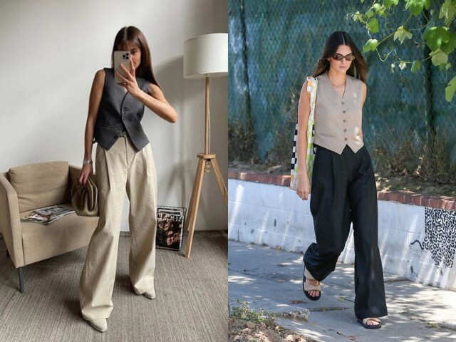 Áo gile vest giúp outfit trở nên chỉn chu ngay lập tức. Khi kết hợp với quần ống suông, item này mang lại vẻ ngoài thanh lịch pha chút cổ điển. Dù mặc riêng hay layer, gile vest vẫn tạo cảm giác có gu mà không cần cầu kỳ.