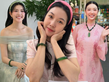 Thời trang - Mỹ nhân Việt lấy chồng gia thế khủng mê diện ngọc, ngó bộ sưu tập không ít người phải trầm trồ