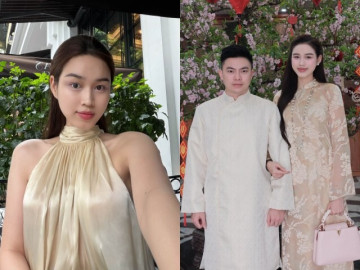 Đỗ Thị Hà mặc giấu bụng đi xem concert với ông xã giữa tin mang bầu