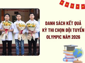 Công bố kết quả, danh sách học sinh vào đội tuyển quốc gia dự thi Olympic quốc tế năm 2026