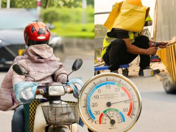 Người Hà Nội "nung mình" trong đợt nắng nóng gay gắt đầu tiên năm 2026