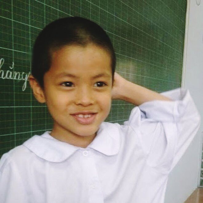 Trần Bờm lúc nhỏ, khi tham gia chương trình Bố ơi, mình đi đâu thế! mùa 1 năm 2014.