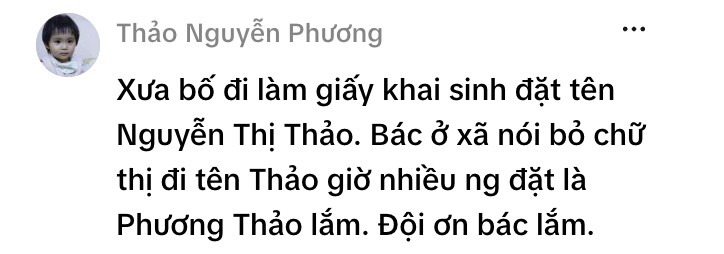 Một tài khoản mxh chia sẻ.