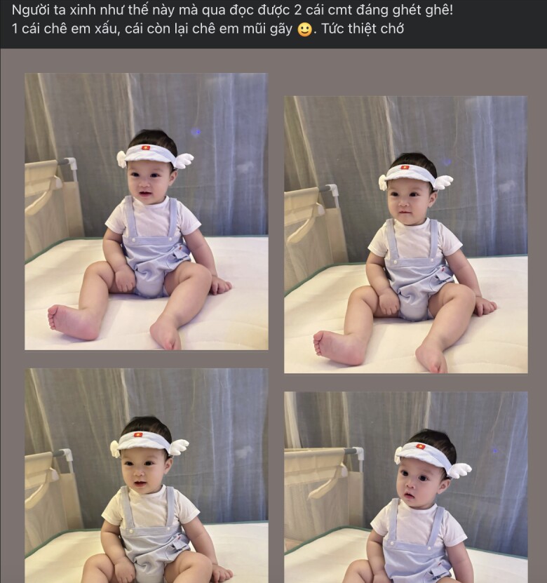 Quỳnh Lương đăng dòng trạng thái bày tỏ thái độ không đồng tình khi con gái bị soi xét ngoại hình.