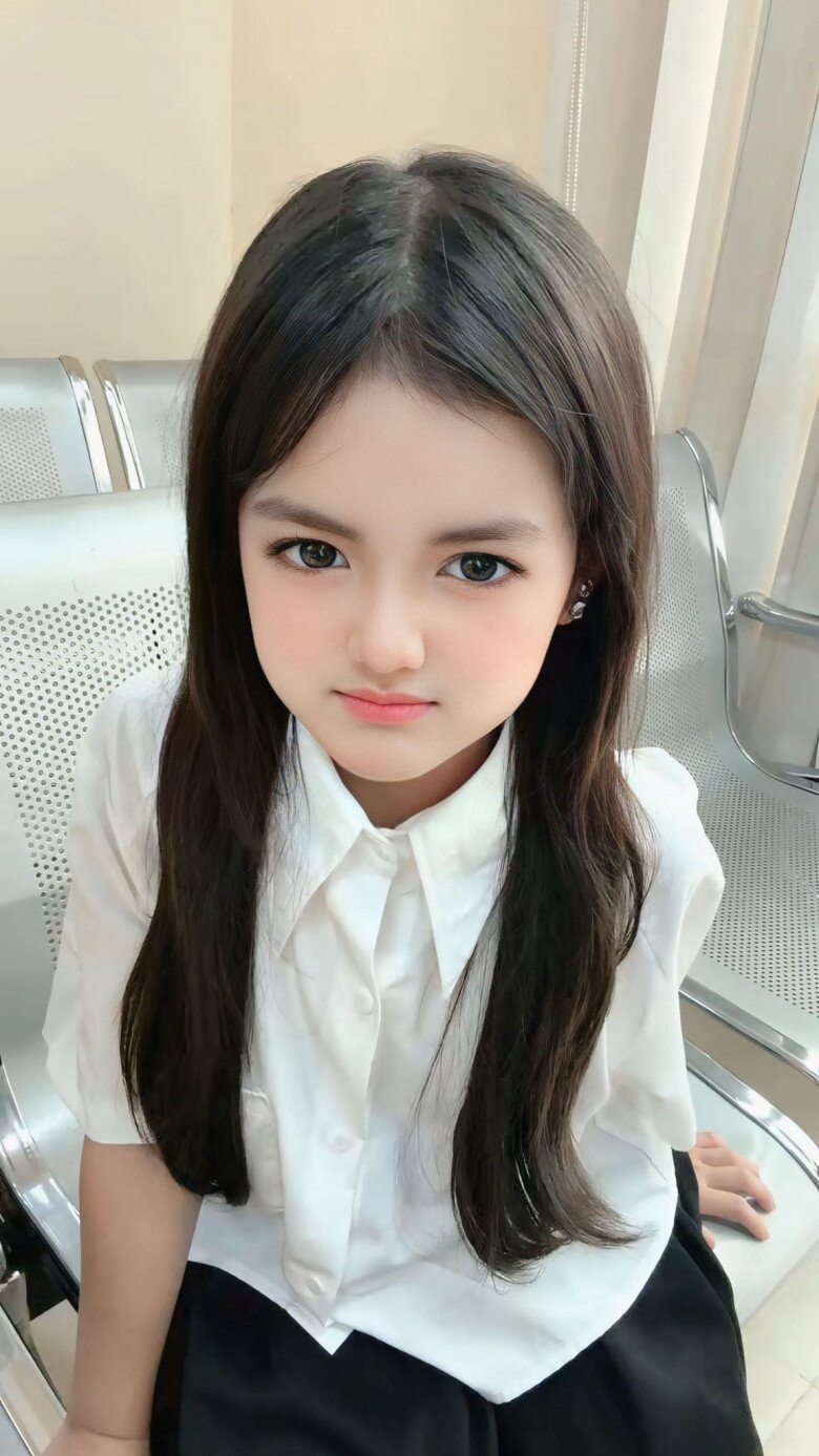 Cherry An Nhiên đi làm CCCD xinh xắn như búp bê.