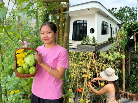Xuất khẩu lao động trở về quê, mẹ bỉm U30 Quảng Trị tích luỹ gần 1 tỷ xây căn nhà có khu vườn đẹp mê