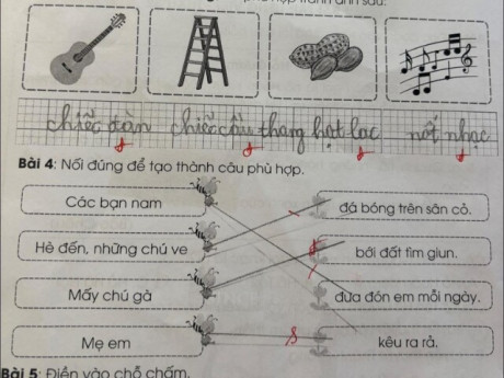 Yêu con - Bài tập tiếng Việt của bé tiểu học khiến phụ huynh “khóc thét”: Các bạn nam đưa đón em mỗi ngày, mẹ em kêu ra rả