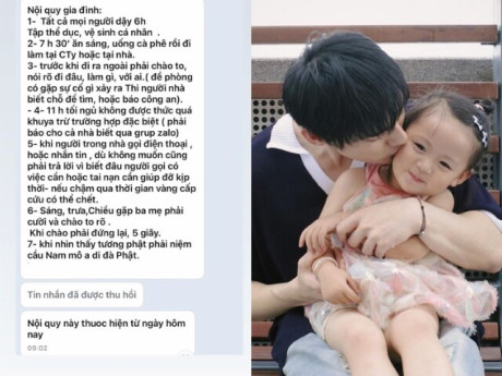 Bố Việt lập bảng nội quy gia đình dài ngoằng, yêu cầu con "khi chào bố mẹ phải dừng lại 5 giây" khiến cõi mạng tranh cãi