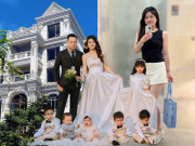 Yêu con - Người đẹp nổi tiếng MXH 10 năm đẻ sòn sòn 6 con, nhà thuê 5 người giúp việc, làm mẹ sướng trong lâu đài nguy nga