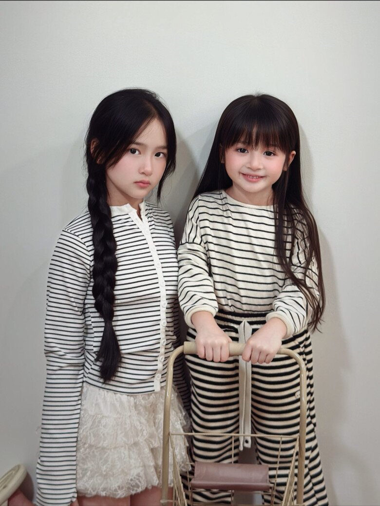 2 ái nữ nhà chị Vân xinh xắn chuẩn Hoa hậu tương lai.