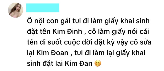 Một mẹ bỉm chia sẻ về cái tên bố chồng đặt cho con gái.