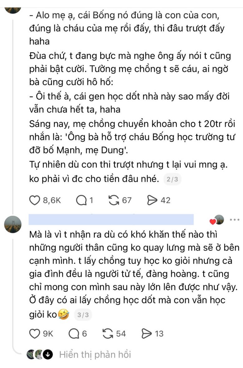 Cuộc gọi của mẹ chồng khiến dân tình bàn tán xôn xao.