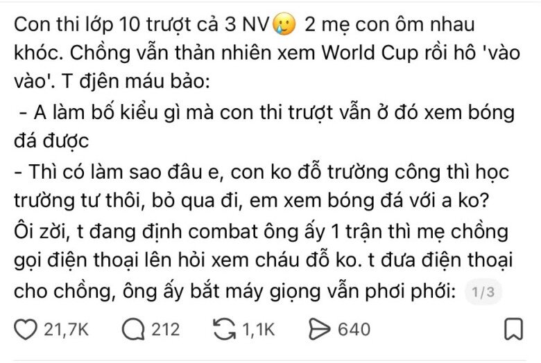 Chia sẻ của một người mẹ bỗng viral cõi mạng.