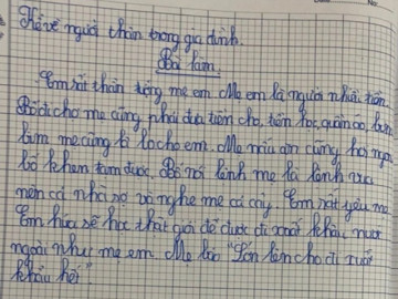 Bé học sinh viết văn kể về người mẹ nhiều tiền rồi tiết lộ luôn mọi chuyện trong nhà, đoạn kết khiến CĐM cười xỉu