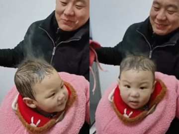 Gửi con về nhà nội, mẹ bỉm đi làm về thì tá hỏa khi thấy hiện tượng đầu con 3 tuổi "bốc khói"