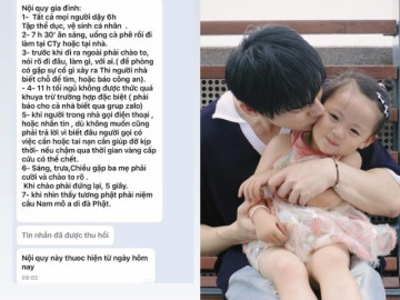 Bố Việt lập bảng nội quy gia đình dài ngoằng, yêu cầu con khi chào bố mẹ phải dừng lại 5 giây khiến cõi mạng tranh cãi