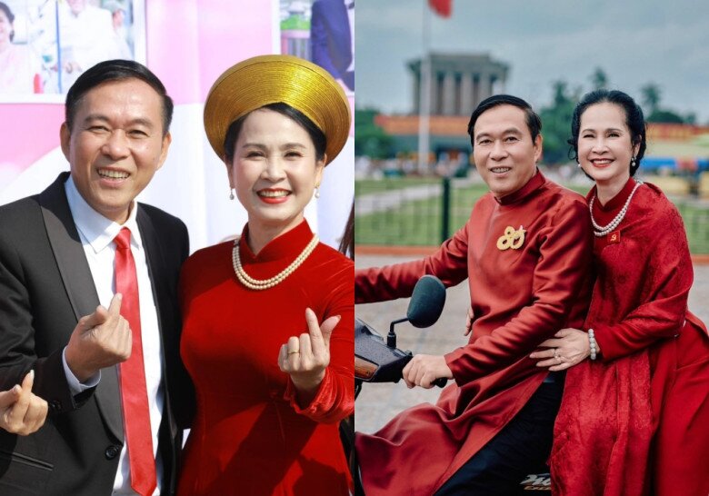 Nữ NSND bên cạnh mối tình đầu gắn bó hơn 4 thập kỷ. 
