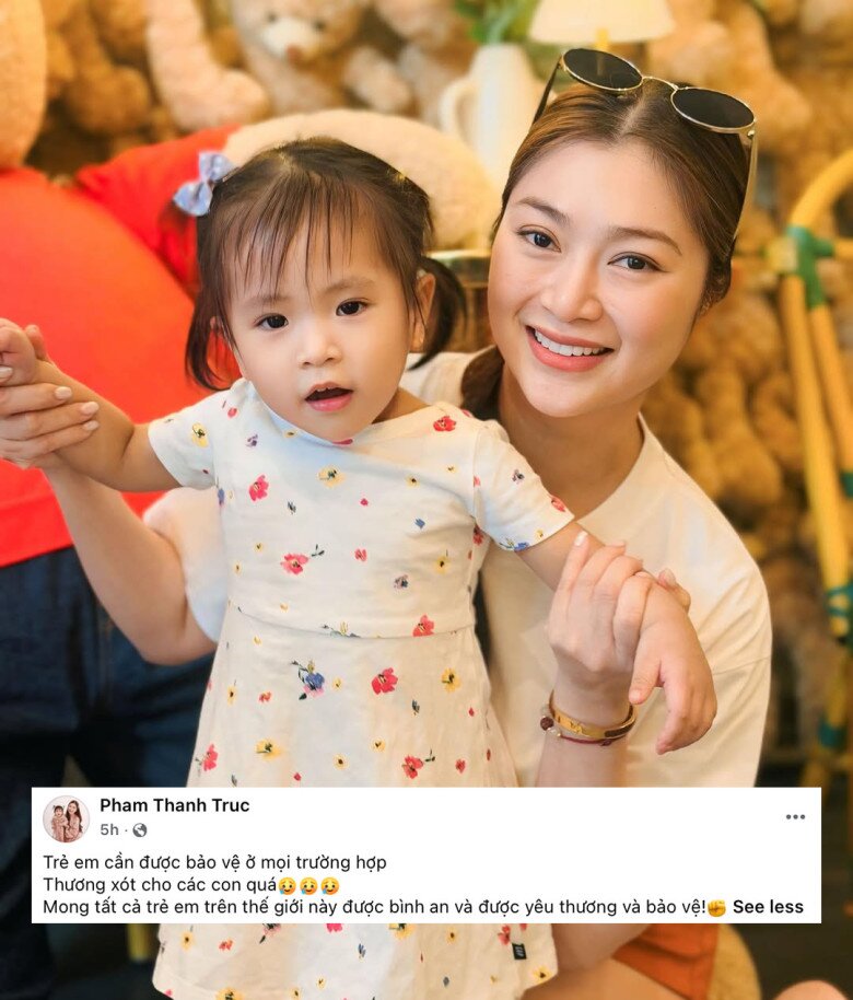 Diễn viên Thanh Trúc đăng hình ảnh với con gái, kèm lời nhắn nhủ: Trẻ em cần được bảo vệ ở mọi trường hợp.