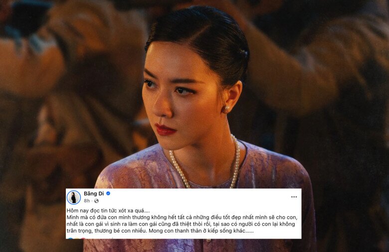 Diễn viên Băng Di cho rằng sinh ra làm con gái cũng đã là thiệt thòi, mong em bé vừa qua đời sẽ than thản ở kiếp sống khác.