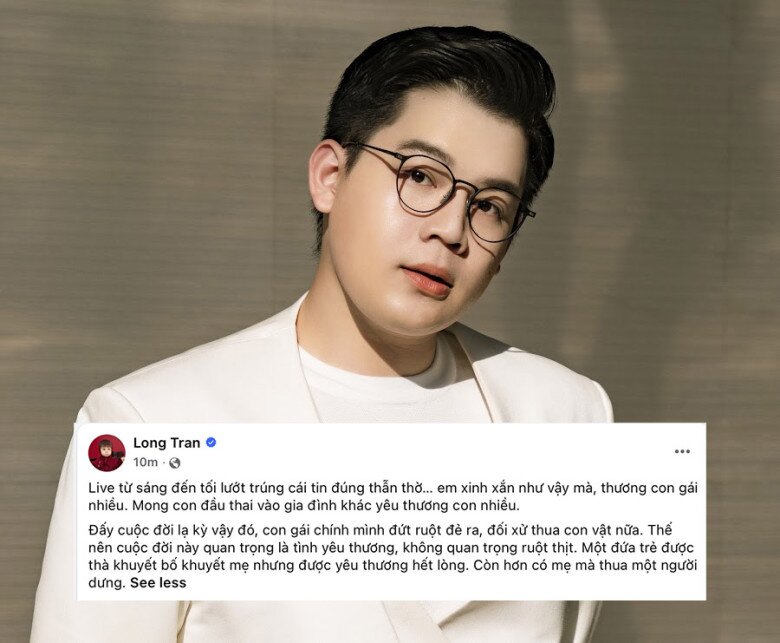 Diễn viên Long Chun thẫn thờ khi theo dõi sự việc và nhìn bức ảnh của bé H.