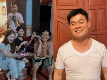 Hòa Minzy được bố mẹ chồng dạy tiếng dân tộc Sán Dìu, Đại úy Văn Cương phản ứng thú vị khi nghe vợ "thể hiện" 