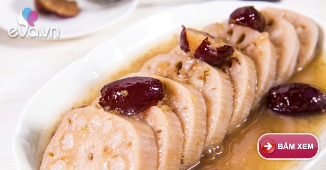Củ sen nhồi gạo nếp lạ miệng mà ngon