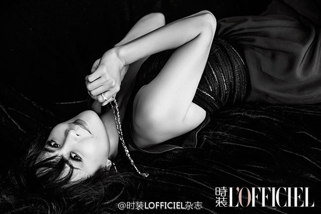 Lưu Gia Linh trên tạp chí L'officiel số mới nhất.
