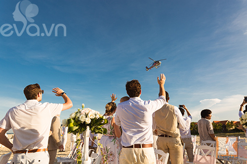 Siêu mẫu Hà Anh dùng máy bay trực thăng tới đám cưới - 14