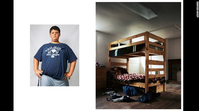 Phòng ngủ của Ryan, 13 tuổi ở Pennsylvania. Đây là căn phòng có nội thất đơn giản.
