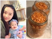 Làm mẹ - Phan Như Thảo chia sẻ cách làm ruốc cá hồi ướp sữa mẹ cho con sơ sinh ăn dặm
