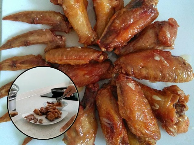 Cô giáo cấp 2 mách cách làm cánh gà chiên mắm cứ nấu là hai con ăn hết 1kg cánh gà