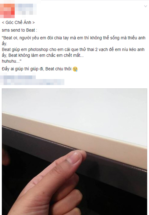 Muốn níu kéo bạn trai, cô gái lên mạng nhờ chỉnh ảnh “que thử thai 2 vạch” và cái kết không thể ngờ - 1