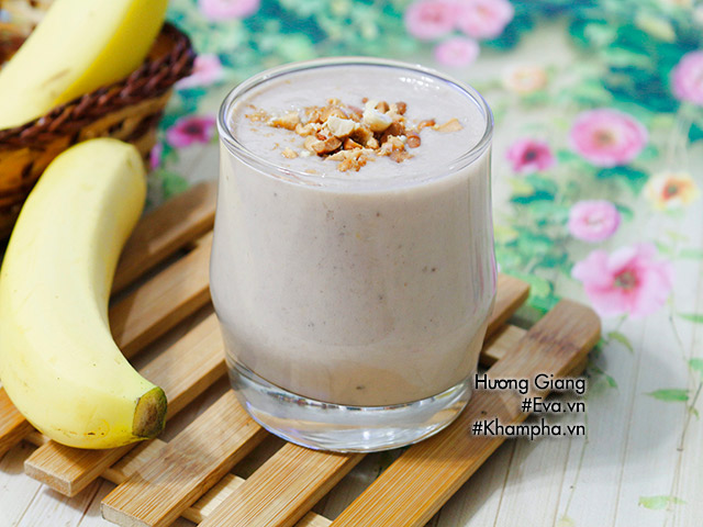 Sinh tố chuối sữa làm cực nhanh, ăn cực ngon