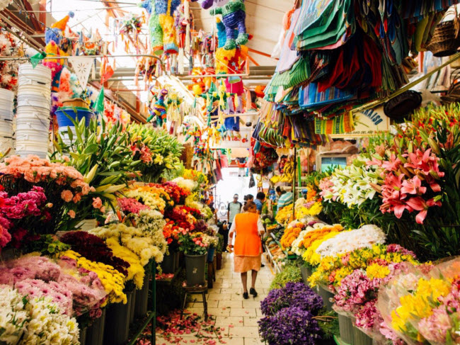 Thành phố San Miguel de Allende có nhiều khu chợ mang đậm phong cách địa phương để du khách khám phá.
